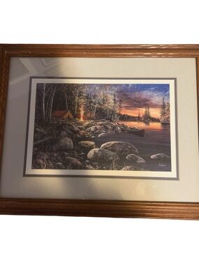 Twilight Fire by Jim Hansel Print picture Wood Framed